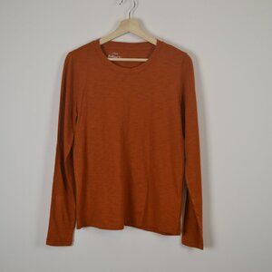 J Crew Girlfriend T Shirt Womens M Long Sleeve Pullover Crew Neck Stretch Top